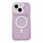 Custodia magnetica per telefono con supporto per obiettivo fotografico satinato effetto pelle., For iPhone 14 Plus, For iPhone 14, For iPhone 14 Pro, For iPhone 14 Pro Max