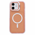 Custodia magnetica per telefono con supporto per obiettivo fotografico satinato effetto pelle., For iPhone 12 Pro Max, For iPhone 11