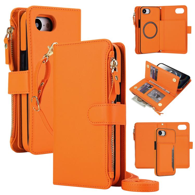 KLT-033 Portafoglio 2 in 1 con cerniera rimovibile e custodia magnetica per telefono con cordino, For iPhone 18 Pro, For iPhone 18 Pro Max, For iPhone 17e / 16e