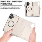 KLT-033 Portafoglio 2 in 1 con cerniera rimovibile e custodia magnetica per telefono con cordino, For iPhone 16 Plus, For iPhone 16, For iPhone 15 Pro Max