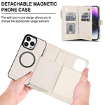 KLT-033 Portafoglio 2 in 1 con cerniera rimovibile e custodia magnetica per telefono con cordino, For iPhone 15 Pro, For iPhone 15 Plus / 14 Plus, For iPhone 15