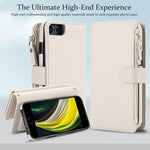 KLT-033 Portafoglio 2 in 1 con cerniera rimovibile e custodia magnetica per telefono con cordino, For iPhone SE 2022 / SE 2020 / 8 / 7, For iPhone 13 Pro Max, For iPhone 13 Pro