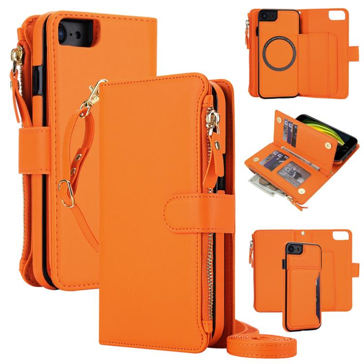 KLT-033 Portafoglio 2 in 1 con cerniera rimovibile e custodia magnetica per telefono con cordino, For iPhone SE 2022 / SE 2020 / 8 / 7, For iPhone 13 Pro Max, For iPhone 13 Pro