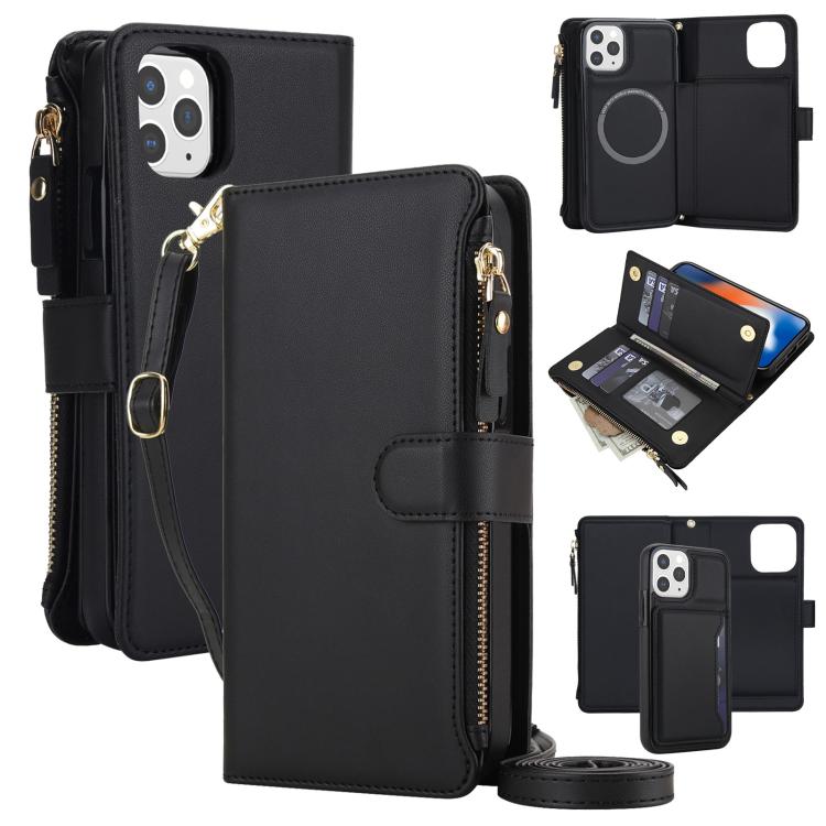 KLT-033 Portafoglio 2 in 1 con cerniera rimovibile e custodia magnetica per telefono con cordino, For iPhone SE 2022 / SE 2020 / 8 / 7, For iPhone 13 Pro Max, For iPhone 13 Pro