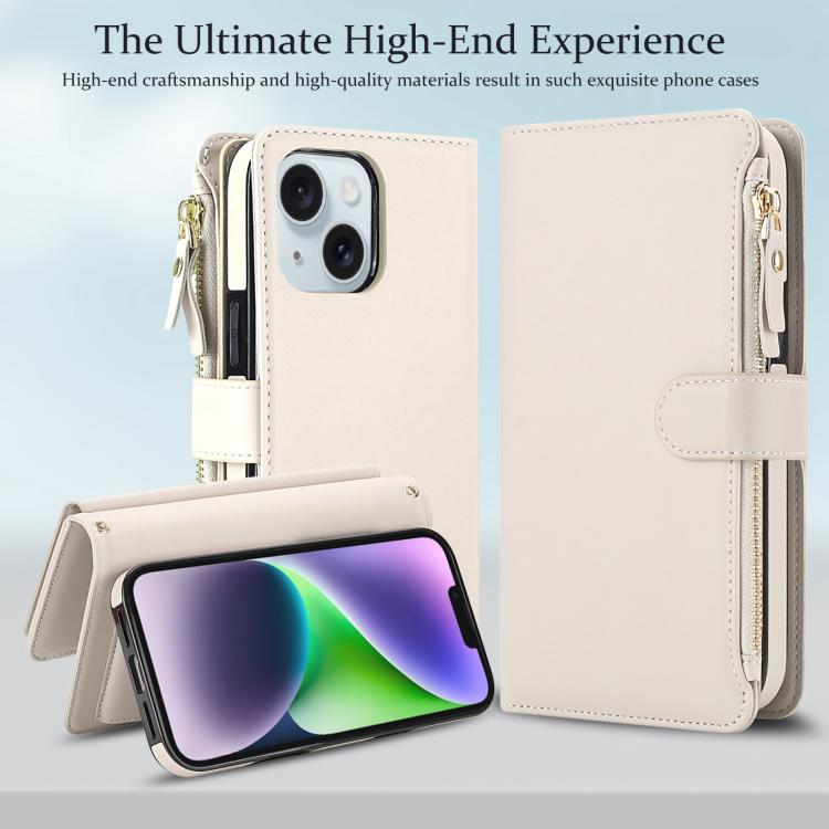 KLT-033 Portafoglio 2 in 1 con cerniera rimovibile e custodia magnetica per telefono con cordino, For iPhone 13 mini, For iPhone 12 / 12 Pro, For iPhone 12 Pro Max