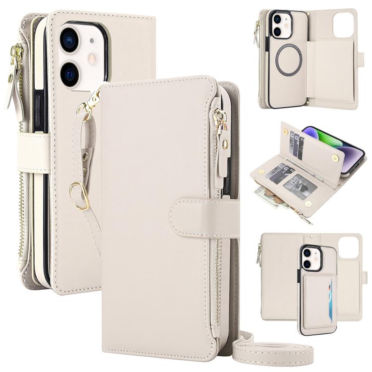 KLT-033 Portafoglio 2 in 1 con cerniera rimovibile e custodia magnetica per telefono con cordino, For iPhone 12 mini, For iPhone 11 Pro Max, For iPhone 11
