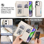 KLT-033 Portafoglio 2 in 1 con cerniera rimovibile e custodia magnetica per telefono con cordino, For iPhone 12 mini, For iPhone 11 Pro Max, For iPhone 11