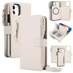 KLT-033 Portafoglio 2 in 1 con cerniera rimovibile e custodia magnetica per telefono con cordino, For iPhone 12 mini, For iPhone 11 Pro Max, For iPhone 11
