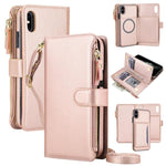 KLT-033 Portafoglio 2 in 1 con cerniera rimovibile e custodia magnetica per telefono con cordino, For iPhone 11 Pro, For iPhone X / XS, For iPhone XR