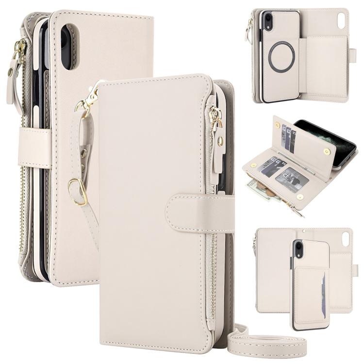 KLT-033 Portafoglio 2 in 1 con cerniera rimovibile e custodia magnetica per telefono con cordino, For iPhone 11 Pro, For iPhone X / XS, For iPhone XR