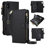 KLT-033 Portafoglio 2 in 1 con cerniera rimovibile e custodia magnetica per telefono con cordino, For iPhone XS Max, For iPhone 8 Plus / 7 Plus