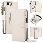 KLT-033 Portafoglio 2 in 1 con cerniera rimovibile e custodia magnetica per telefono con cordino, For iPhone XS Max, For iPhone 8 Plus / 7 Plus