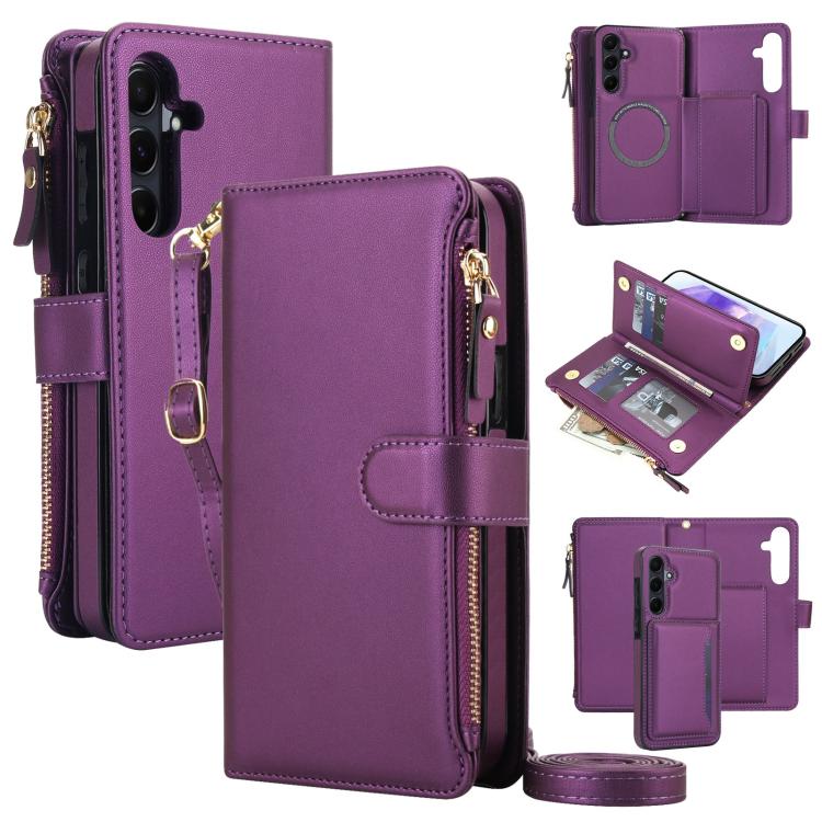 KLT-033 Portafoglio 2 in 1 con cerniera rimovibile e custodia magnetica per telefono con cordino, For Galaxy A36 5G / A56 5G, For Galaxy A16 5G, For Galaxy A15 5G / 4G