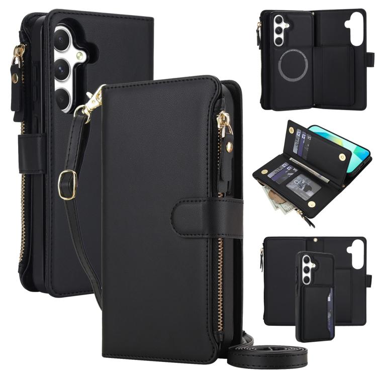 KLT-033 Portafoglio 2 in 1 con cerniera rimovibile e custodia magnetica per telefono con cordino, For Galaxy A36 5G / A56 5G, For Galaxy A16 5G, For Galaxy A15 5G / 4G