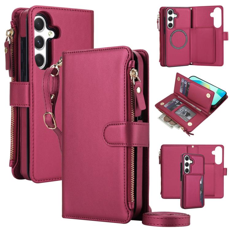 KLT-033 Portafoglio 2 in 1 con cerniera rimovibile e custodia magnetica per telefono con cordino, For Galaxy A36 5G / A56 5G, For Galaxy A16 5G, For Galaxy A15 5G / 4G