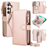 KLT-033 Portafoglio 2 in 1 con cerniera rimovibile e custodia magnetica per telefono con cordino, For Galaxy A36 5G / A56 5G, For Galaxy A16 5G, For Galaxy A15 5G / 4G
