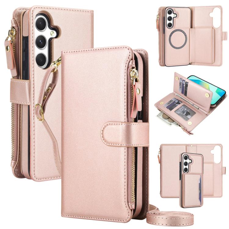 KLT-033 Portafoglio 2 in 1 con cerniera rimovibile e custodia magnetica per telefono con cordino, For Galaxy A36 5G / A56 5G, For Galaxy A16 5G, For Galaxy A15 5G / 4G