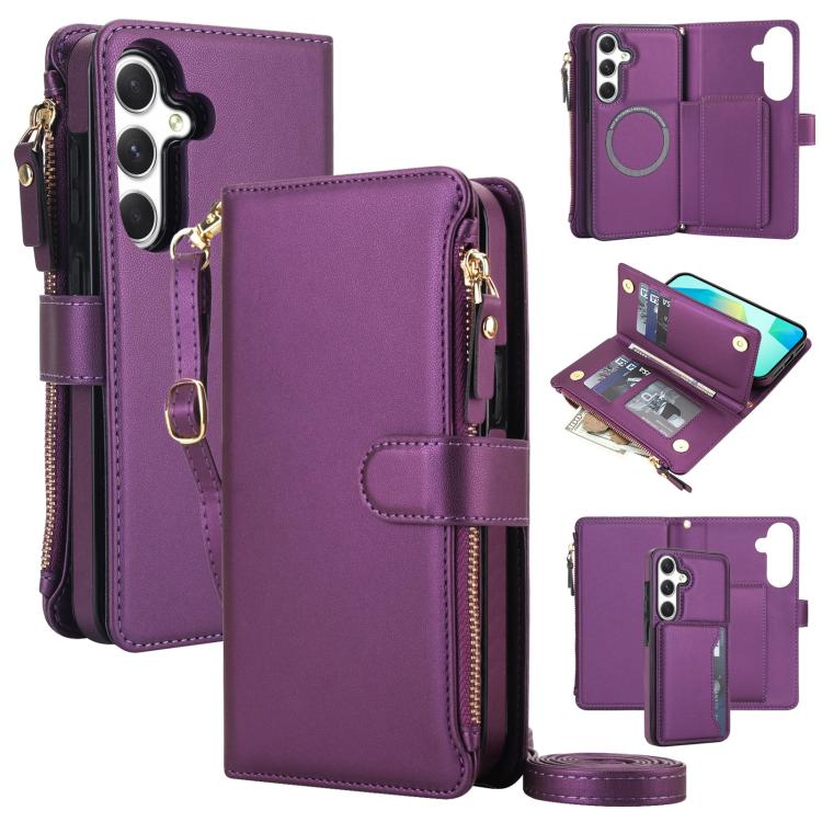 KLT-033 Portafoglio 2 in 1 con cerniera rimovibile e custodia magnetica per telefono con cordino, For Galaxy A36 5G / A56 5G, For Galaxy A16 5G, For Galaxy A15 5G / 4G