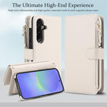 KLT-033 Portafoglio 2 in 1 con cerniera rimovibile e custodia magnetica per telefono con cordino, For Galaxy A36 5G / A56 5G, For Galaxy A16 5G, For Galaxy A15 5G / 4G