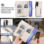 KLT-033 Portafoglio 2 in 1 con cerniera rimovibile e custodia magnetica per telefono con cordino, For Galaxy A36 5G / A56 5G, For Galaxy A16 5G, For Galaxy A15 5G / 4G
