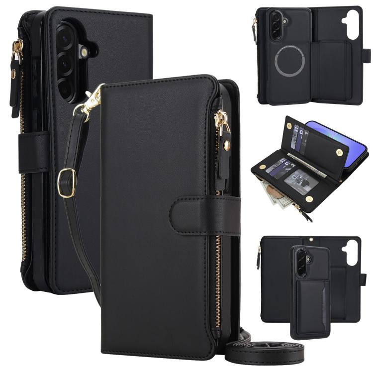 KLT-033 Portafoglio 2 in 1 con cerniera rimovibile e custodia magnetica per telefono con cordino, For Galaxy A36 5G / A56 5G, For Galaxy A16 5G, For Galaxy A15 5G / 4G