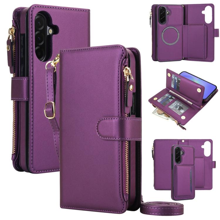 KLT-033 Portafoglio 2 in 1 con cerniera rimovibile e custodia magnetica per telefono con cordino, For Galaxy A36 5G / A56 5G, For Galaxy A16 5G, For Galaxy A15 5G / 4G