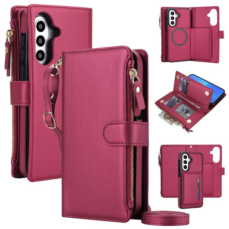 KLT-033 Portafoglio 2 in 1 con cerniera rimovibile e custodia magnetica per telefono con cordino, For Galaxy A57 5G, For Galaxy A37 5G, For Galaxy A26 5G / A17 5G