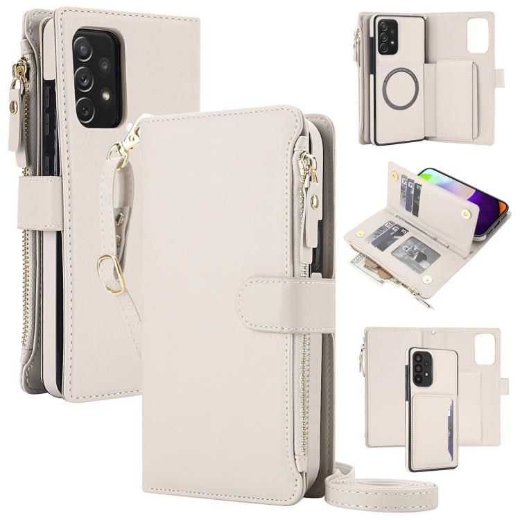 KLT-033 Portafoglio 2 in 1 con cerniera rimovibile e custodia magnetica per telefono con cordino, For Galaxy A53 5G, For Galaxy A72 5G, For Galaxy A52 5G