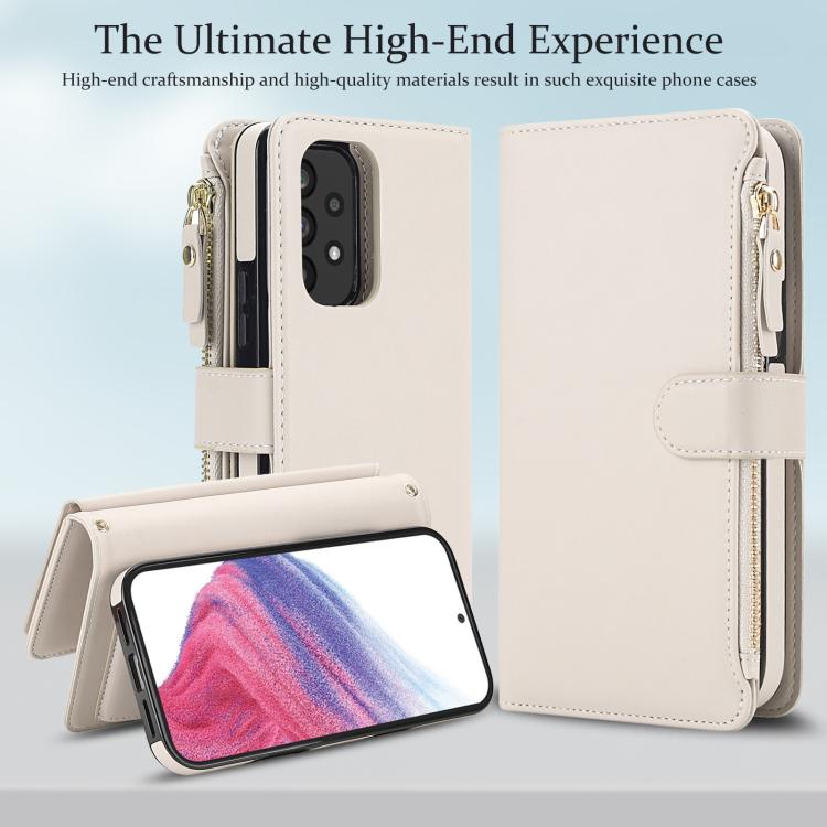 KLT-033 Portafoglio 2 in 1 con cerniera rimovibile e custodia magnetica per telefono con cordino, For Galaxy A53 5G, For Galaxy A72 5G, For Galaxy A52 5G