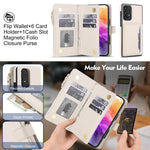 KLT-033 Portafoglio 2 in 1 con cerniera rimovibile e custodia magnetica per telefono con cordino, For Galaxy A53 5G, For Galaxy A72 5G, For Galaxy A52 5G