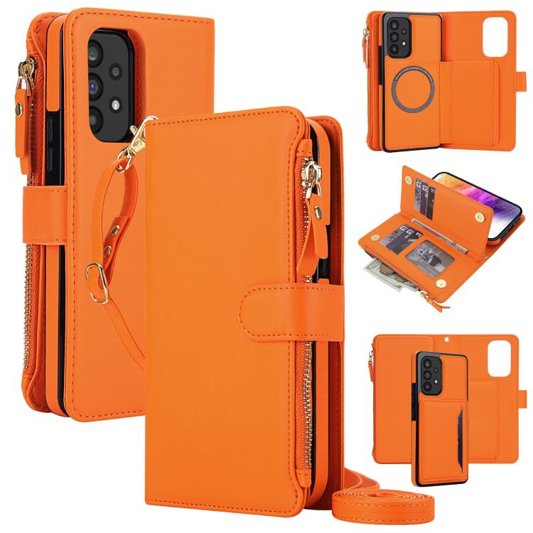 KLT-033 Portafoglio 2 in 1 con cerniera rimovibile e custodia magnetica per telefono con cordino, For Galaxy A53 5G, For Galaxy A72 5G, For Galaxy A52 5G