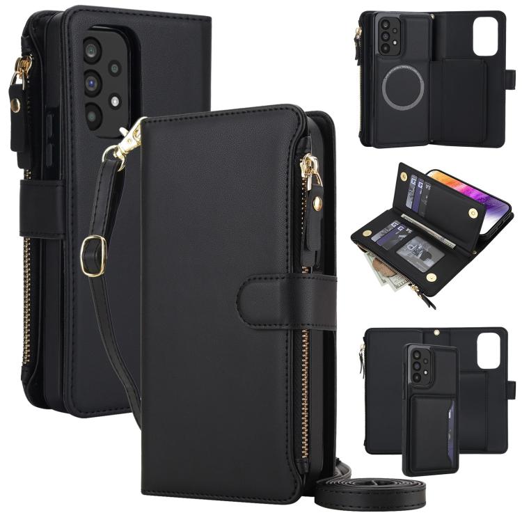 KLT-033 Portafoglio 2 in 1 con cerniera rimovibile e custodia magnetica per telefono con cordino, For Galaxy A53 5G, For Galaxy A72 5G, For Galaxy A52 5G