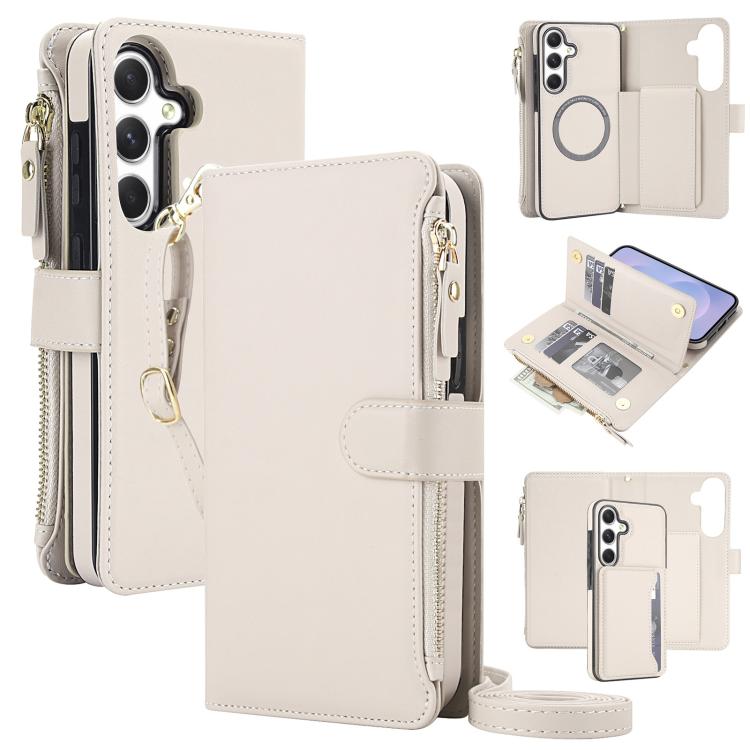 KLT-033 Portafoglio 2 in 1 con cerniera rimovibile e custodia magnetica per telefono con cordino, For Galaxy A55 5G, For Galaxy A35 5G, For Galaxy A54 5G