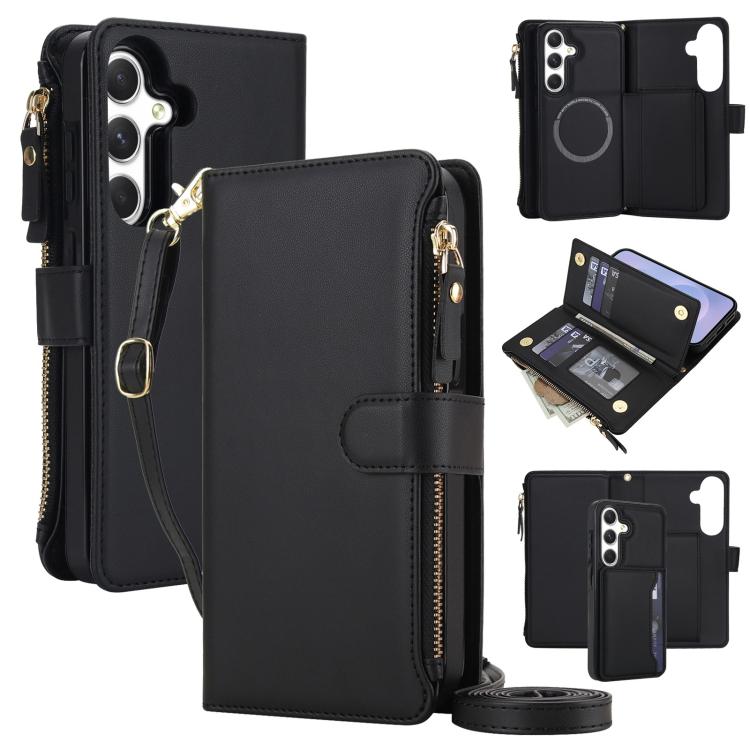KLT-033 Portafoglio 2 in 1 con cerniera rimovibile e custodia magnetica per telefono con cordino, For Galaxy A55 5G, For Galaxy A35 5G, For Galaxy A54 5G