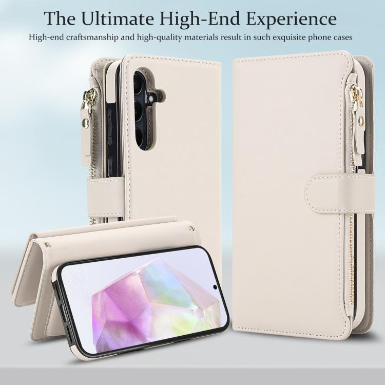 KLT-033 Portafoglio 2 in 1 con cerniera rimovibile e custodia magnetica per telefono con cordino, For Galaxy A55 5G, For Galaxy A35 5G, For Galaxy A54 5G