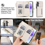 KLT-033 Portafoglio 2 in 1 con cerniera rimovibile e custodia magnetica per telefono con cordino, For Galaxy A55 5G, For Galaxy A35 5G, For Galaxy A54 5G