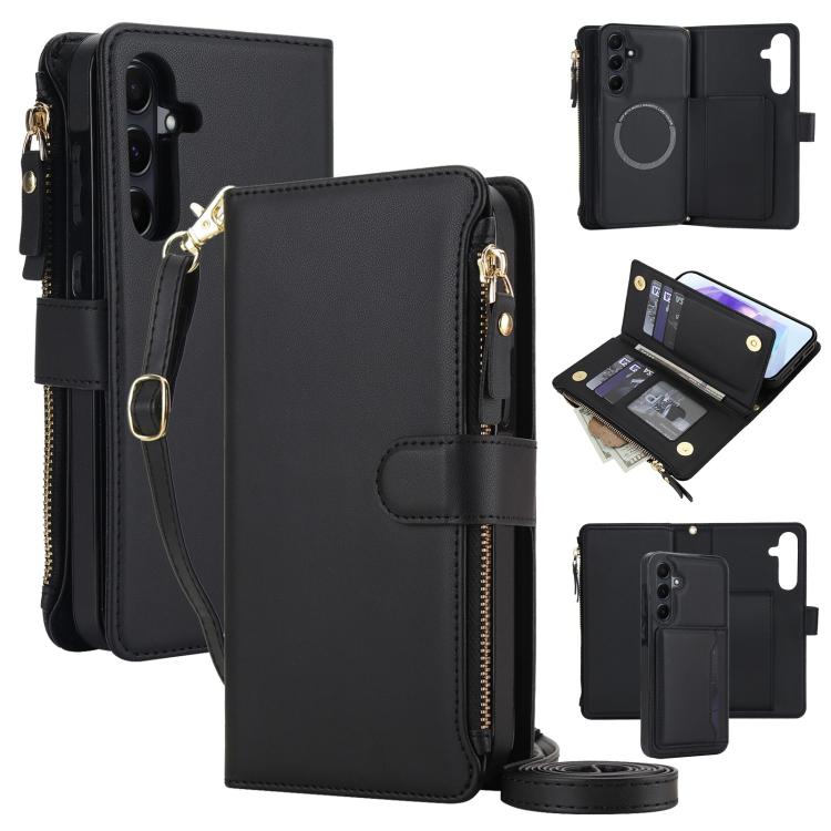 KLT-033 Portafoglio 2 in 1 con cerniera rimovibile e custodia magnetica per telefono con cordino, For Galaxy A55 5G, For Galaxy A35 5G, For Galaxy A54 5G