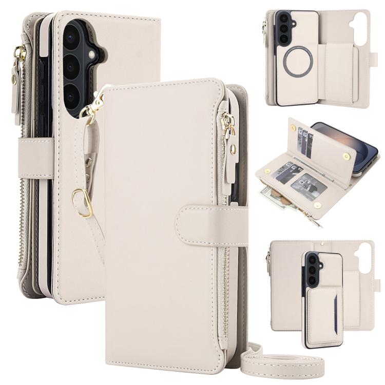KLT-033 Portafoglio 2 in 1 con cerniera rimovibile e custodia magnetica per telefono con cordino, For Galaxy S26 FE 5G, For Galaxy S26+ 5G, For Galaxy S26 Ultra 5G