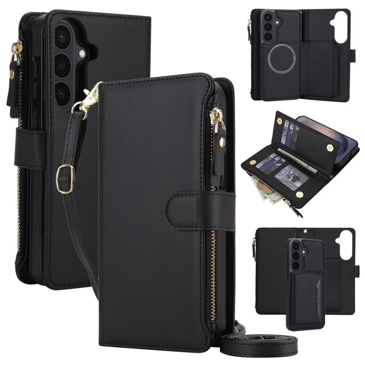 KLT-033 Portafoglio 2 in 1 con cerniera rimovibile e custodia magnetica per telefono con cordino, For Galaxy S26 FE 5G, For Galaxy S26+ 5G, For Galaxy S26 Ultra 5G