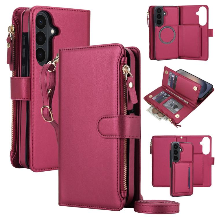 KLT-033 Portafoglio 2 in 1 con cerniera rimovibile e custodia magnetica per telefono con cordino, For Galaxy S26 FE 5G, For Galaxy S26+ 5G, For Galaxy S26 Ultra 5G