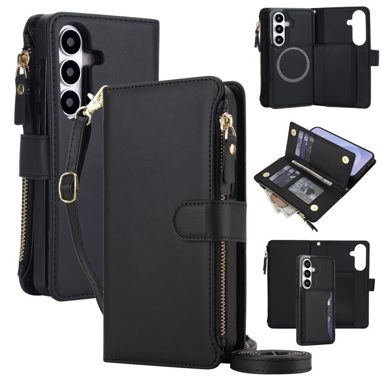KLT-033 Portafoglio 2 in 1 con cerniera rimovibile e custodia magnetica per telefono con cordino, For Galaxy S26 FE 5G, For Galaxy S26+ 5G, For Galaxy S26 Ultra 5G