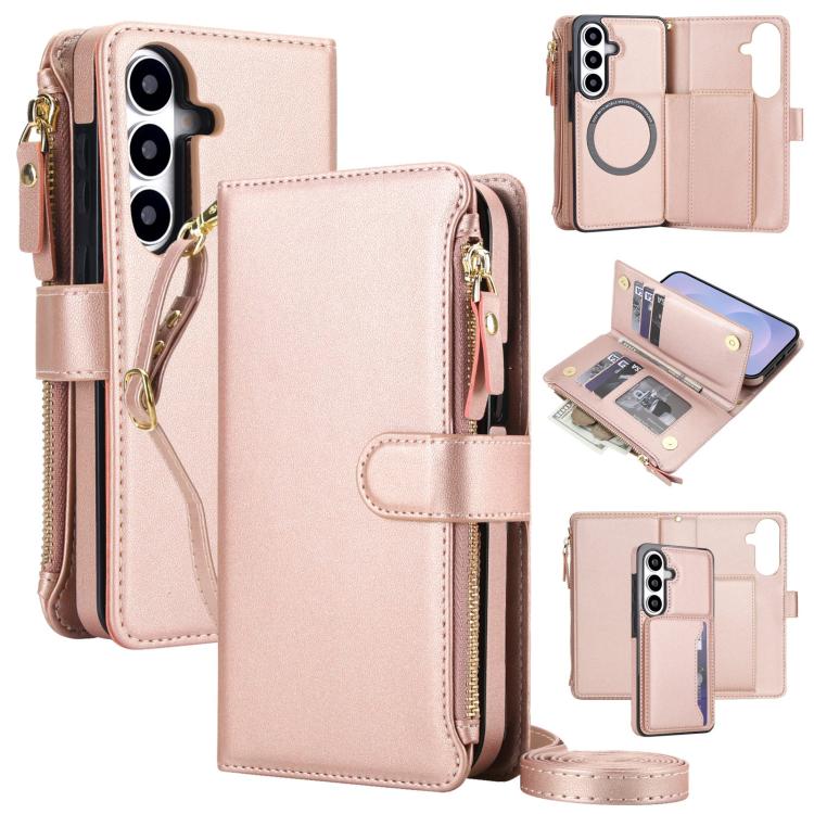 KLT-033 Portafoglio 2 in 1 con cerniera rimovibile e custodia magnetica per telefono con cordino, For Galaxy S26 FE 5G, For Galaxy S26+ 5G, For Galaxy S26 Ultra 5G