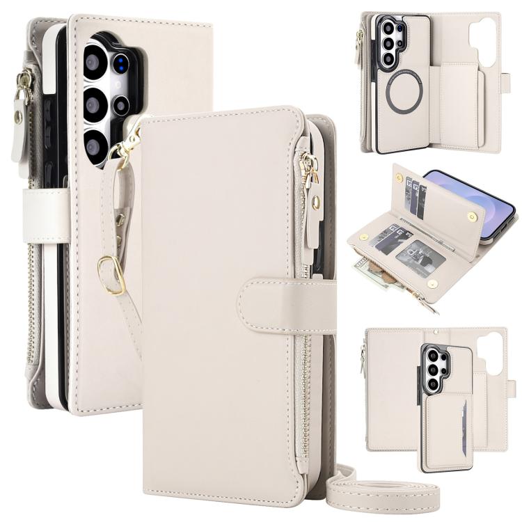 KLT-033 Portafoglio 2 in 1 con cerniera rimovibile e custodia magnetica per telefono con cordino, For Galaxy S26 FE 5G, For Galaxy S26+ 5G, For Galaxy S26 Ultra 5G