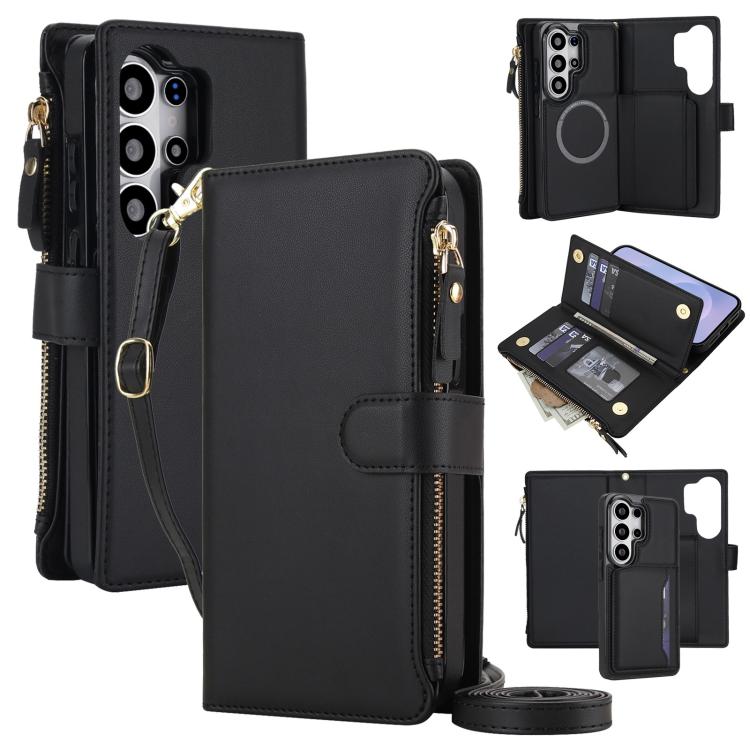 KLT-033 Portafoglio 2 in 1 con cerniera rimovibile e custodia magnetica per telefono con cordino, For Galaxy S26 FE 5G, For Galaxy S26+ 5G, For Galaxy S26 Ultra 5G