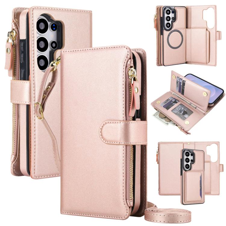 KLT-033 Portafoglio 2 in 1 con cerniera rimovibile e custodia magnetica per telefono con cordino, For Galaxy S26 FE 5G, For Galaxy S26+ 5G, For Galaxy S26 Ultra 5G