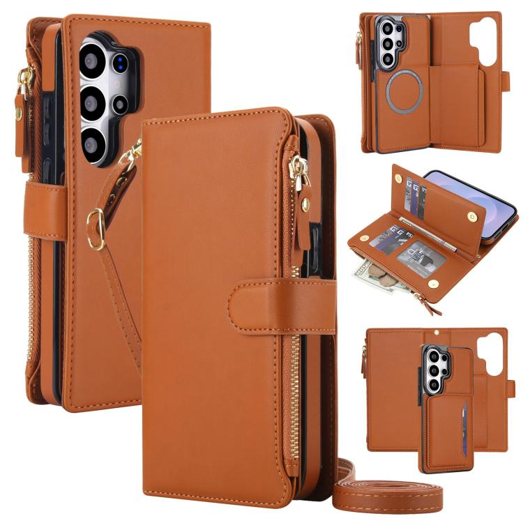 KLT-033 Portafoglio 2 in 1 con cerniera rimovibile e custodia magnetica per telefono con cordino, For Galaxy S26 FE 5G, For Galaxy S26+ 5G, For Galaxy S26 Ultra 5G