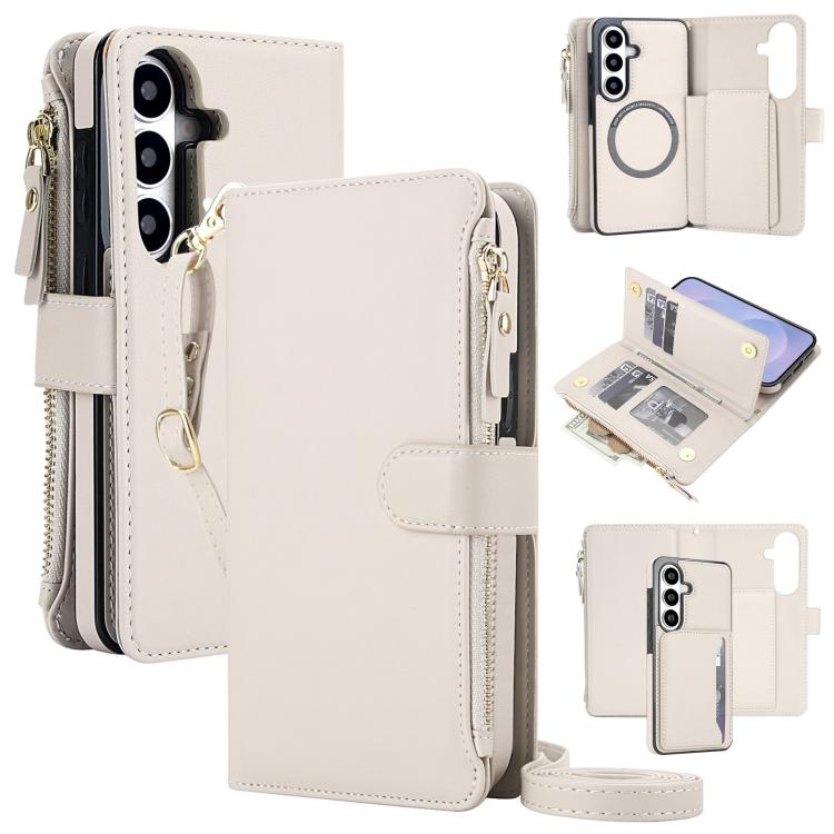 KLT-033 Portafoglio 2 in 1 con cerniera rimovibile e custodia magnetica per telefono con cordino, For Galaxy S26 5G, For Galaxy S25 FE 5G, For Galaxy S25 Edge 5G