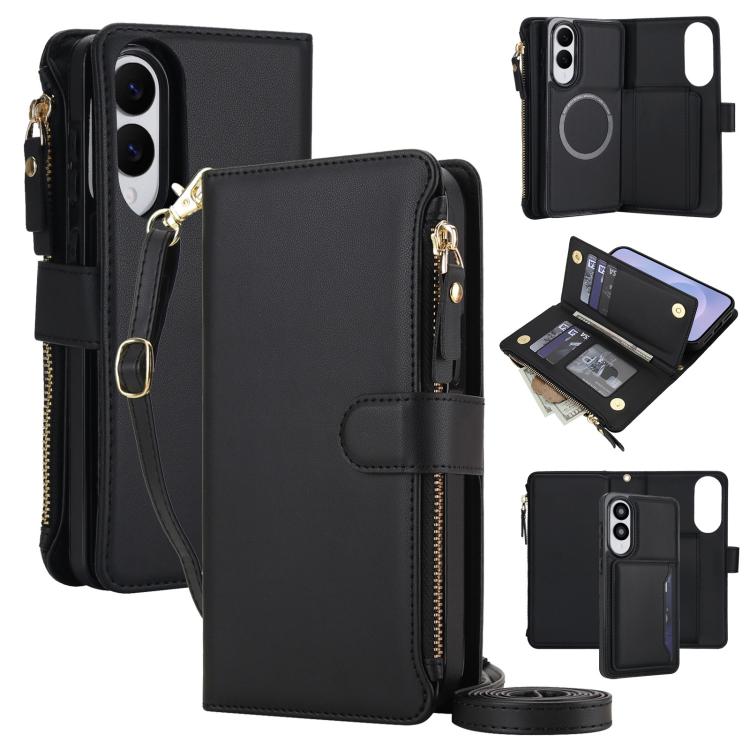 KLT-033 Portafoglio 2 in 1 con cerniera rimovibile e custodia magnetica per telefono con cordino, For Galaxy S26 5G, For Galaxy S25 FE 5G, For Galaxy S25 Edge 5G