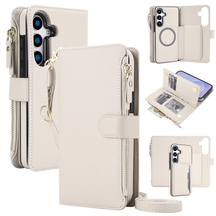 KLT-033 Portafoglio 2 in 1 con cerniera rimovibile e custodia magnetica per telefono con cordino, For Galaxy S25 5G, For Galaxy S25+ 5G, For Galaxy S25 Ultra 5G