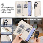 KLT-033 Portafoglio 2 in 1 con cerniera rimovibile e custodia magnetica per telefono con cordino, For Galaxy S25 5G, For Galaxy S25+ 5G, For Galaxy S25 Ultra 5G